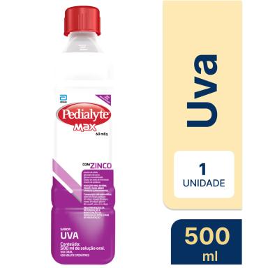 Pedialyte Max Sabor Uva Solução 500ml