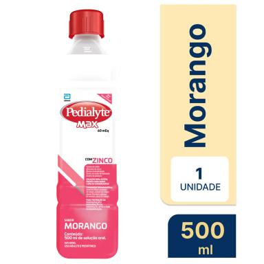Pedialyte Max Sabor Morango Solução 500ml