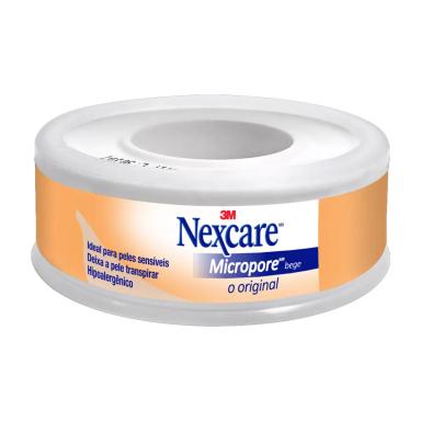 Fita Micropore Nexcare O Original Bege com 1 rolo de 12mmx4,5m