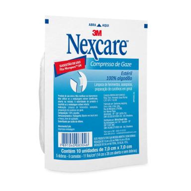 Compressa de Gaze Estéril 3M Nexcare com 10 unidades