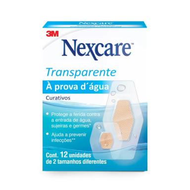 Curativo 3M Nexcare À Prova D'Água Sortidos com 12 unidades