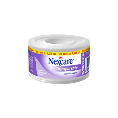 Fita para Curativo Transparente Nexcare com 1 rolo de 25mm x 1,35m