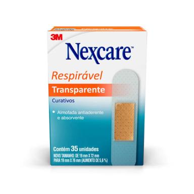 Curativo Transparente 3M Nexcare com 35 unidades