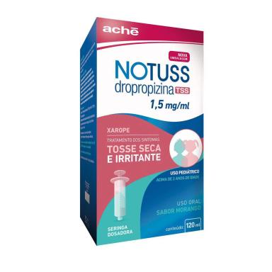 Notuss Dropropizina 1,5mg/ml Sabor Morango Xarope 120ml