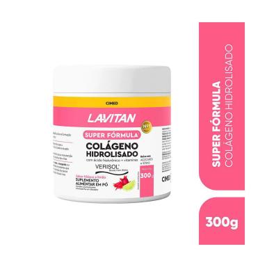 Lavitan Super Fórmula Verisol Colágeno Hidrolisado + Ácido Hialurônico Sabor Hibisco e Limão 300g