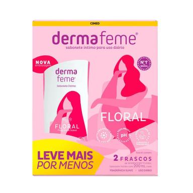Kit Sabonete Líquido Íntimo Dermafeme com 2 unidades de 200ml