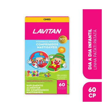 Polivitamínico Lavitan Kids Tutti-Frutti Infantil 60 comprimidos