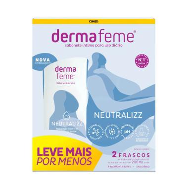 Kit Sabonete Líquido Íntimo Dermafeme Neutralizz com 2 unidades