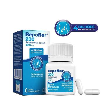Probiótico Repoflor 200mg 6 cápsulas