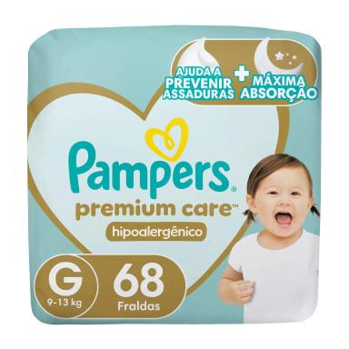 Fralda Pampers Premium Care G 68 unidades