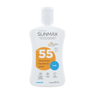 Protetor Solar Facial Fluido FPS 55 Sunmax Pele mista 60g