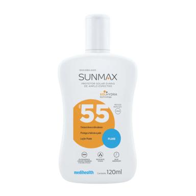 Protetor Solar Facial Fluido FPS 55 Sunmax Pele mista 120g