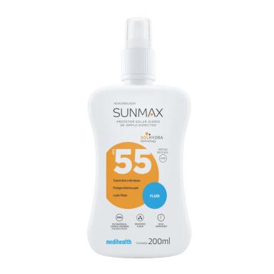 Protetor Solar Facial Fluido FPS 55 Sunmax Pele mista 200g