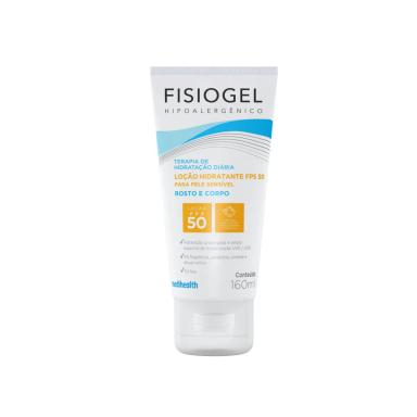 Loção Hidratante Facial Fisiogel FPS 50 Terapia de Hidratação Diária com 160ml