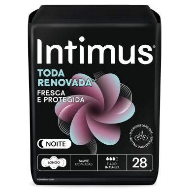 Absorvente Intimus Noturno Toda Renovada Suave com Abas 28 unidades