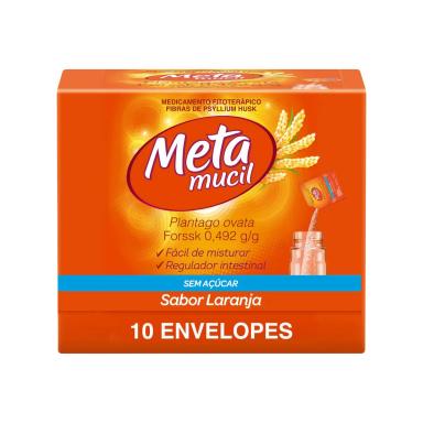 Metamucil Sabor Laranja com 10 sachês de 5,85g cada
