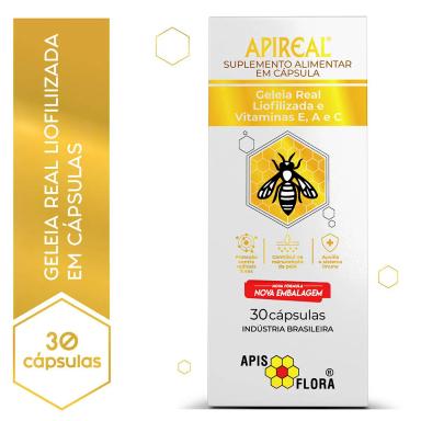 Geleia Real Liofilizada Apis Flora 30 cápsulas