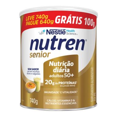 Suplemento Alimentar Nestlé Nutren Senior Sem Sabor 740g