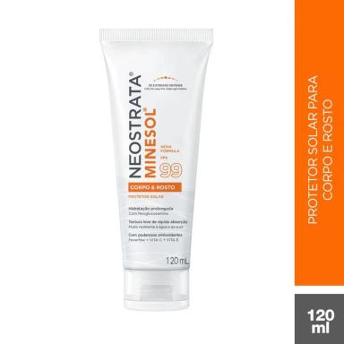 Protetor Solar Corporal Facial Fluido Hidratante Antioxidante FPS 99 Neostrata Minesol 120ml