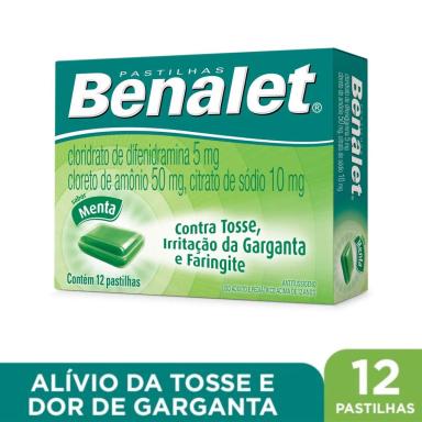 Pastilha Benalet Sabor Menta 12 unidades