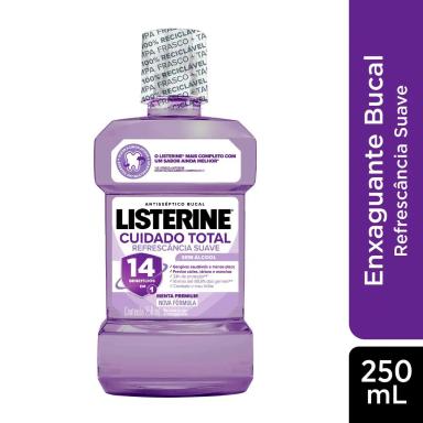 Enxaguante Antisséptico Bucal Listerine Cuidado Total Zero Álcool Menta Premium 250ml