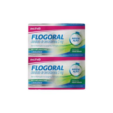 Pastilha Flogoral Sabor Menta 4 unidades