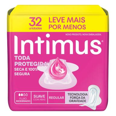 Absorvente Intimus Toda Protegida Cobertura Suave Com Abas com 32 unidades