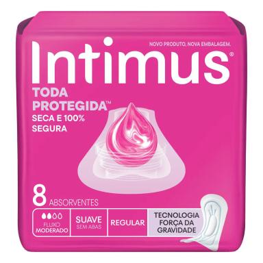 Absorvente Intimus Toda Protegida Cobertura Suave Sem Abas com 8 unidades