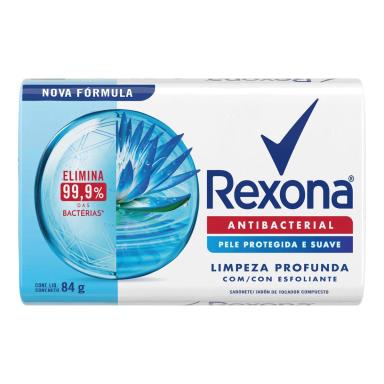 Sabonete em Barra Rexona Antibacterial Limpeza Profunda Esfoliante 84g 