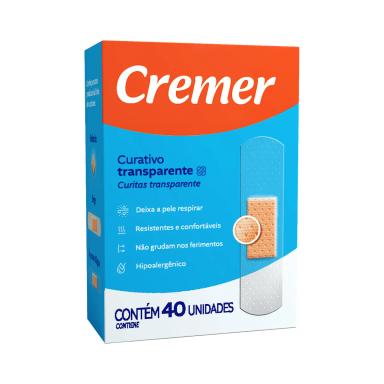 Curativo Cremer Transparente com 40 unidades