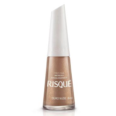 Esmalte Metálico Risqué Nude 8ml - Ouro