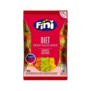 Fini Bem-Estar Bala de Gelatina Diet Zero Açúcar Sabores Sortidos com 18g