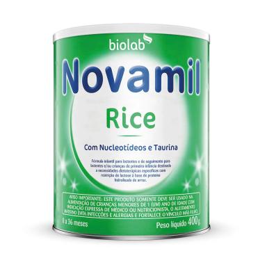 Fórmula Infantil Rice Sem Lactose Novamil 0 a 36 meses 400g