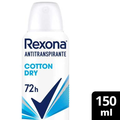Desodorante Antitranspirante Aerosol Rexona Cotton Dry Feminino 72h 150ml