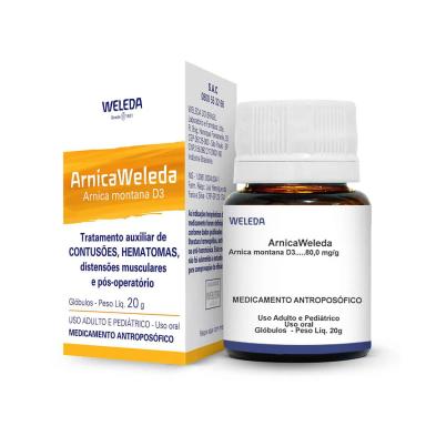 Arnica Montana D3 Weleda 80mg/g Glóbulos com 20g