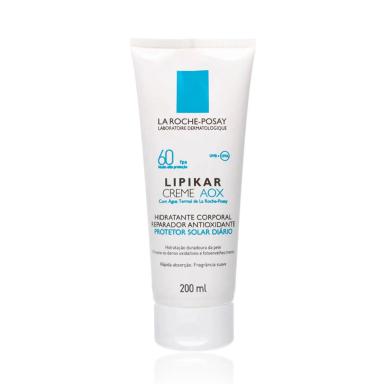 Loção Hidratante Corporal Reparador Antioxidante La Roche-Posay Lipikar Creme AOX FPS 60 com 200ml