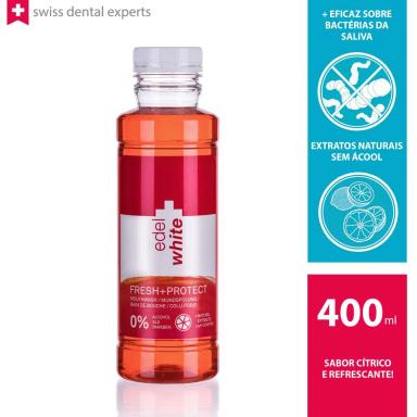 Enxaguante Bucal Edel White Fresh + Protect Sem Álcool 400ml