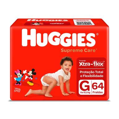 Fralda Huggies Supreme Care Disney Baby G 64 unidades