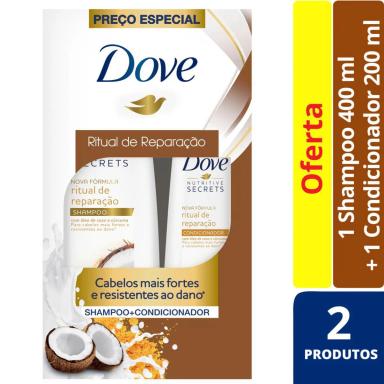 Kit Dove Ritual de Reparação Shampoo 400ml + Condicionador 200ml