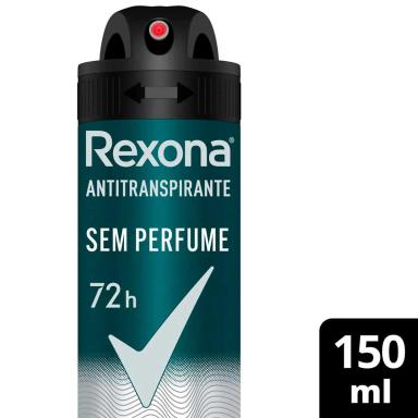 Desodorante Antitranspirante Aerosol Rexona Men Sem Perfume 72h 150ml