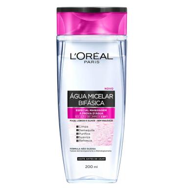 Água Micelar Bifásica L'Oréal Paris Solução de Limpeza 5 em 1 200ml