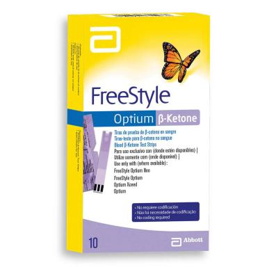 Tiras para Monitoramento Freestyle Optium Cetona com 10 unidades