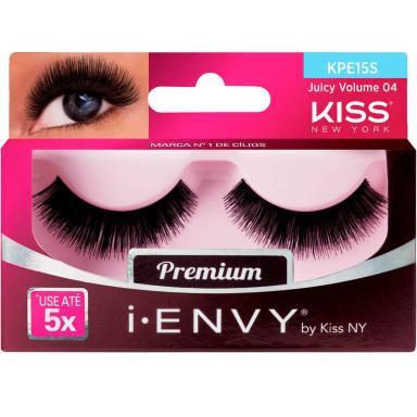 Cílios Postiços Kiss NY I-Envy Juicy Volume 04 com 1 par