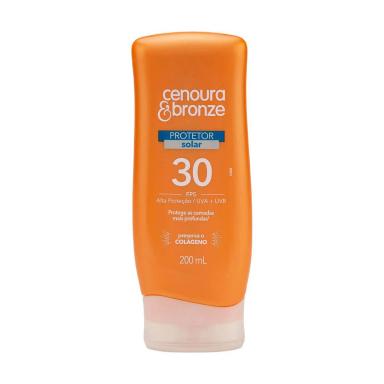 Protetor Solar Corporal Loção FPS 30 Cenoura & Bronze 200ml