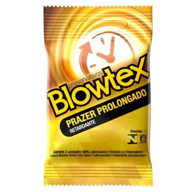 Camisinha Blowtex Prazer Prolongado Efeito Retardante com 3 unidades