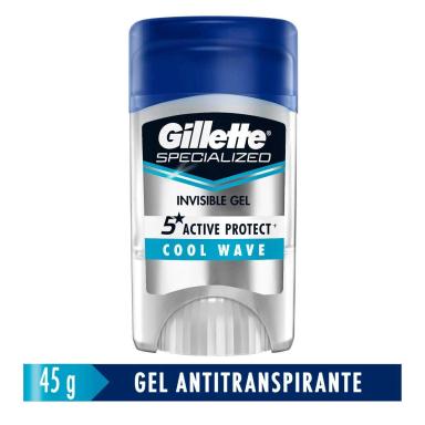 Desodorante Antitranspirante Gillette Specialized Invisible Gel Cool Wave 48h Masculino 45g