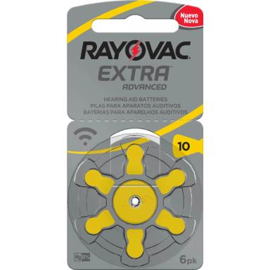 Pilha para Aparelho Auditivo 10 Rayovac Extra Advanced com 6 unidades
