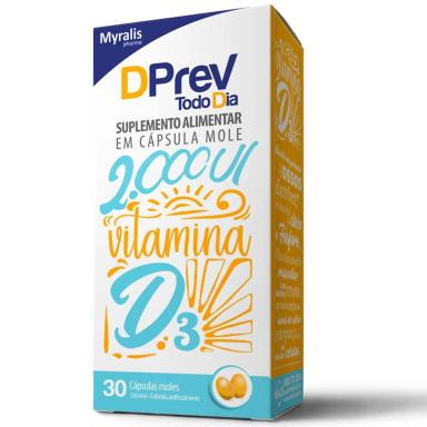 Vitamina D 2.000UI Dprev Todo Dia 30 cápsulas
