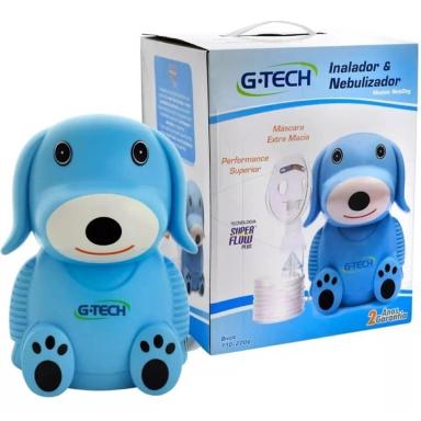 Inalador Nebulizador G-Tech Nebdog Azul Bivolt