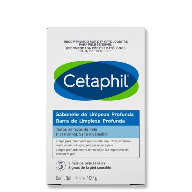 Sabonete em Barra Cetaphil Limpeza Profunda Rosto e Corpo com 127g
